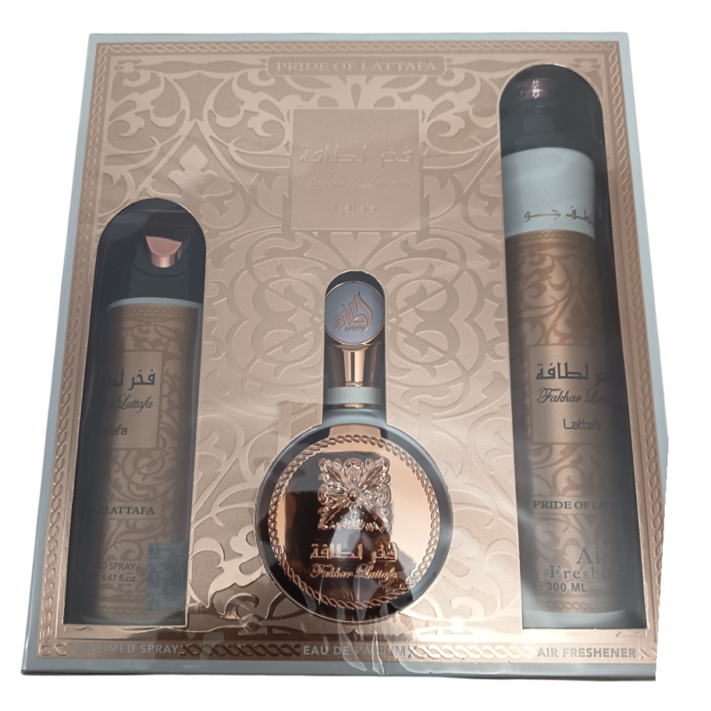 Lattafa Fakhar Rose – parfum femei set cadou 100 ml Lattafa Fakhar Rose