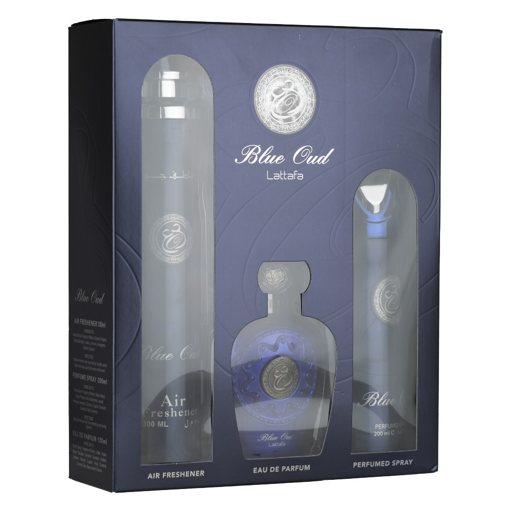 Lattafa Blue Oud – parfum bărbați set cadou 100 ml Lattafa Blue Oud