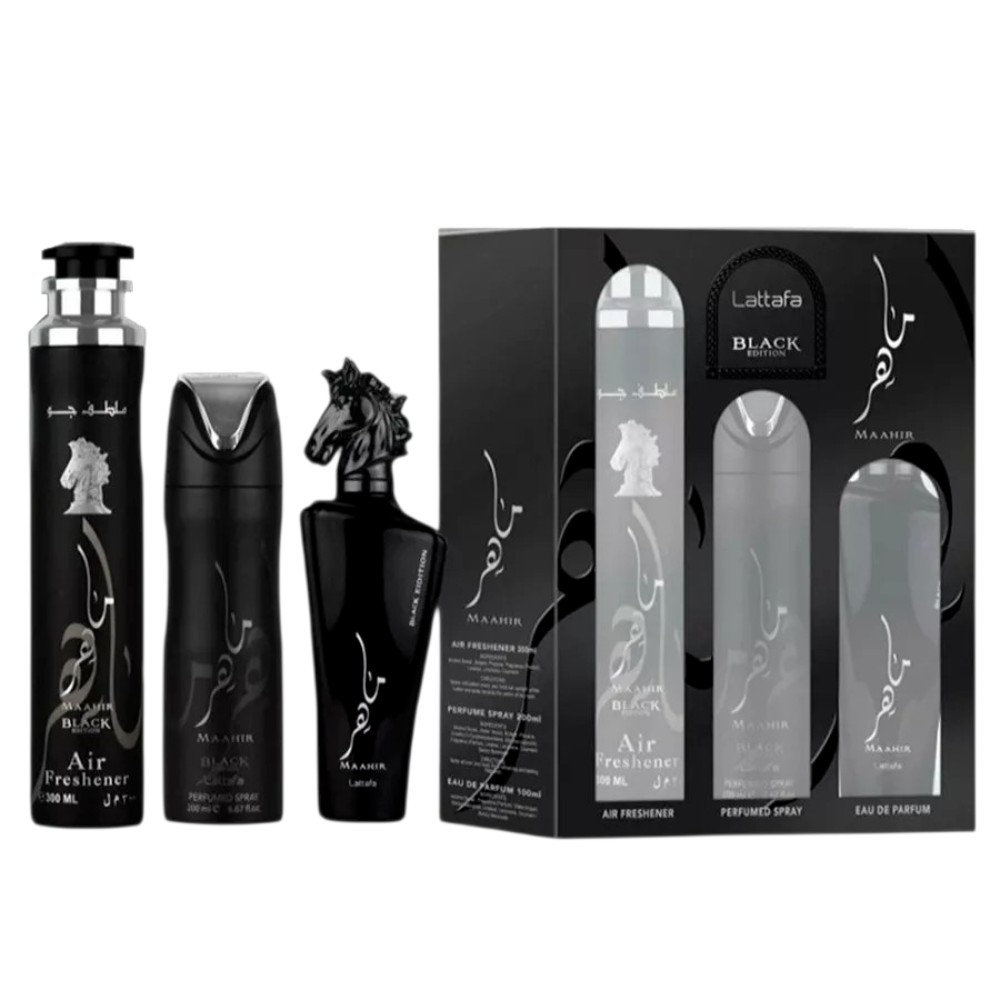 Lattafa Maahir Black Edition – Set Cadou Unisex 3 Piese