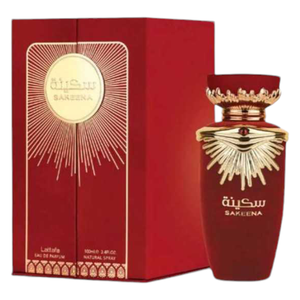 Lattafa Sakeena – parfum femei 100 ml Lattafa Sakeena este un parfum floral-gurmand pentru femei, cu note de fructul pasiunii și floare de portocal, dulce, elegant și seducător.